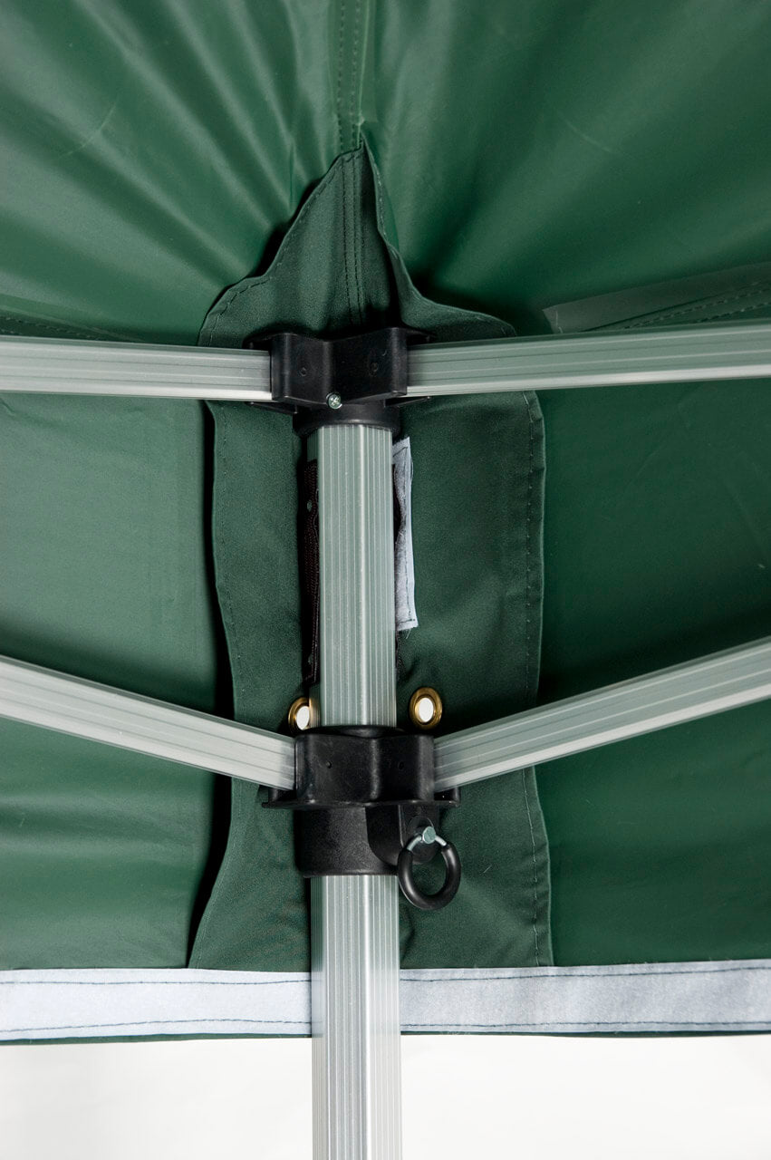 Faltpavillon 3x6 m - STORM Faltzelt – 45 mm Sechskant-Aluminium STORM45 Serie / 230g/m²-Teilbedruckung Oxford-Polyester / Grün