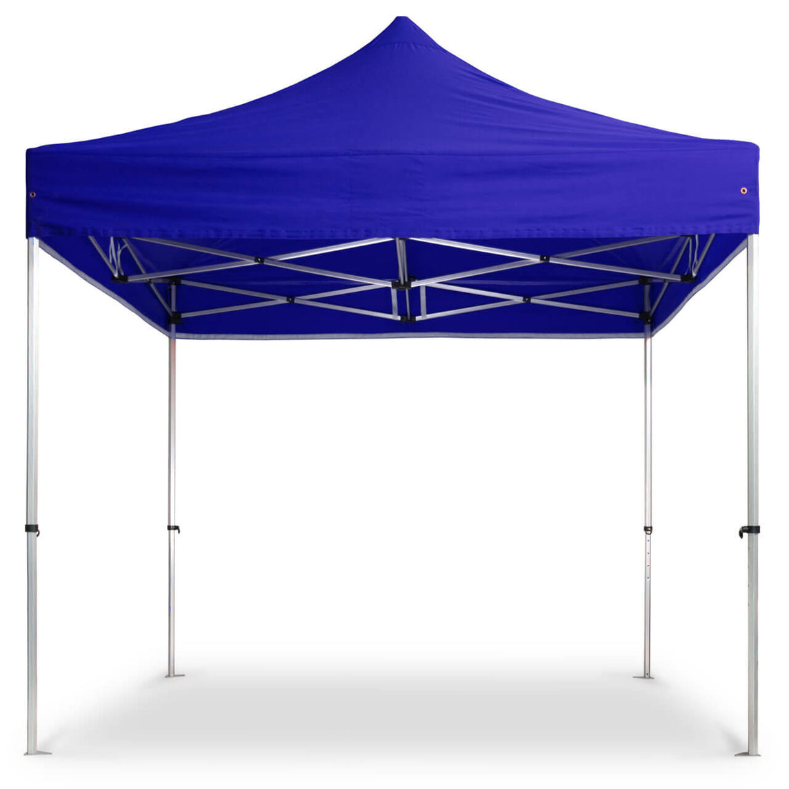 Faltpavillon 3x3 m – STORM Faltzelt – 45 mm Sechskant-Aluminium STORM45 Serie / 230g/m²-Teilbedruckung Oxford-Polyester / Königsblau