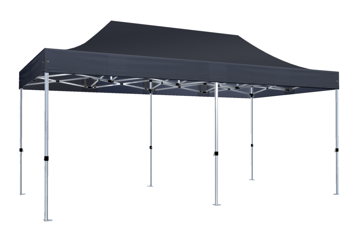 Faltpavillon 3x6 m - STORM Faltzelt – 45 mm Sechskant-Aluminium STORM45 Serie / 320g/m² Oxford-Polyester / Navyblau – 1