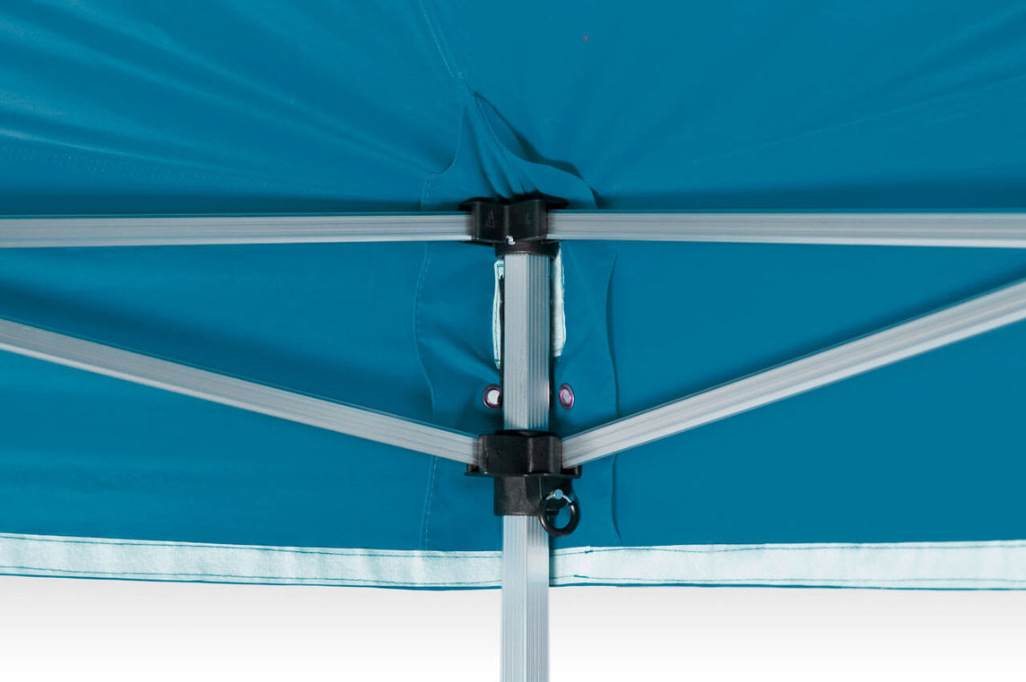 Faltpavillon 3x3 m – STORM Faltzelt – 45 mm Sechskant-Aluminium STORM45 Serie / 320g/m² Oxford-Polyester / Himmelblau