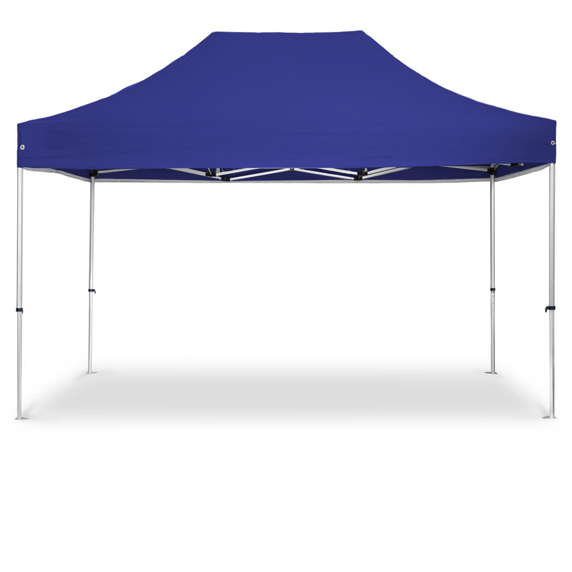 Faltpavillon 3x4,5 m - STORM Faltzelt – 45 mm Sechskant-Aluminium STORM45 Serie / 350g/m²-Vollbedruckung Oxford-Polyester, B1 schwer entflammbar nach DIN 4102-1 / Königsblau