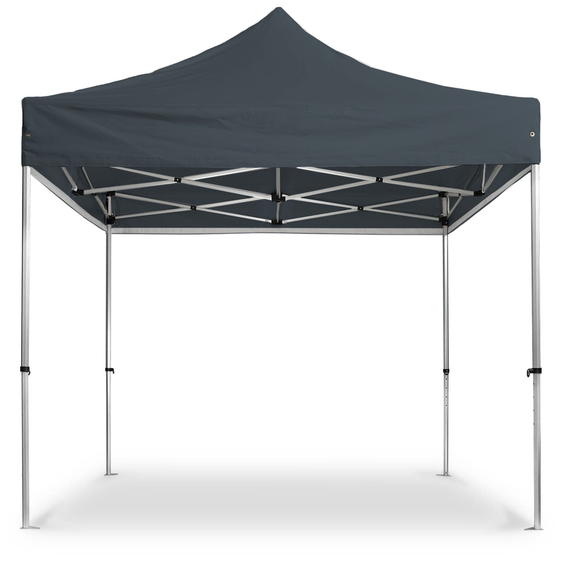 Faltpavillon 3x3 m – STORM Faltzelt – 45 mm Sechskant-Aluminium STORM45 Serie / 350g/m²-Vollbedruckung Oxford-Polyester, B1 schwer entflammbar nach DIN 4102-1 / Anthrazit
