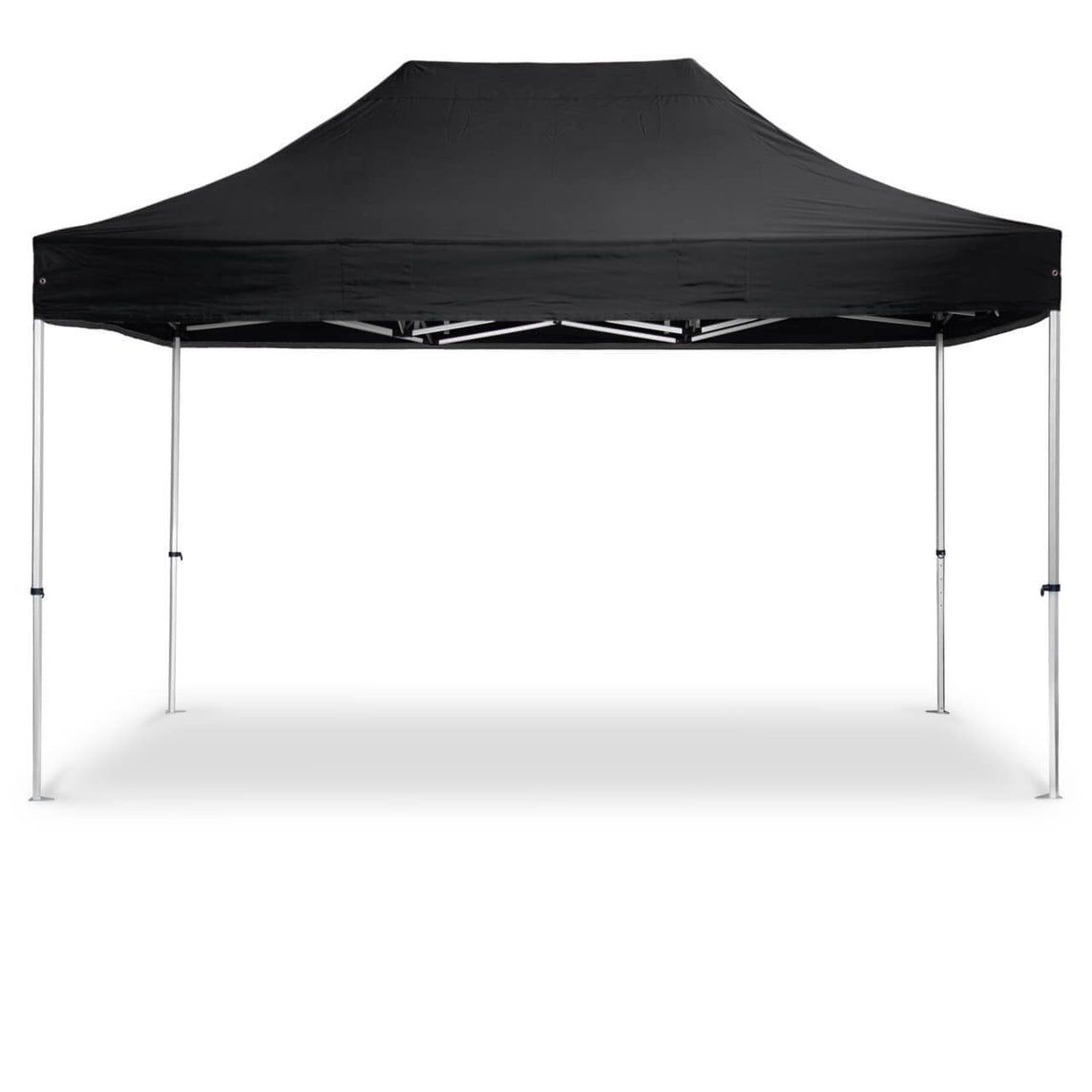 Faltpavillon 3x4,5 m - STORM Faltzelt – 45 mm Sechskant-Aluminium STORM45 Serie / 230g/m²-Vollbedruckung Oxford-Polyester / Schwarz