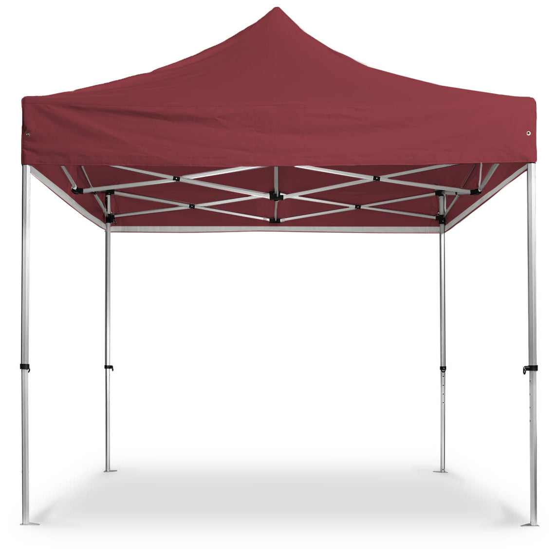 Faltpavillon 3x3 m – STORM Faltzelt – 45 mm Sechskant-Aluminium STORM45 Serie / 230g/m²-Teilbedruckung Oxford-Polyester / Burgund