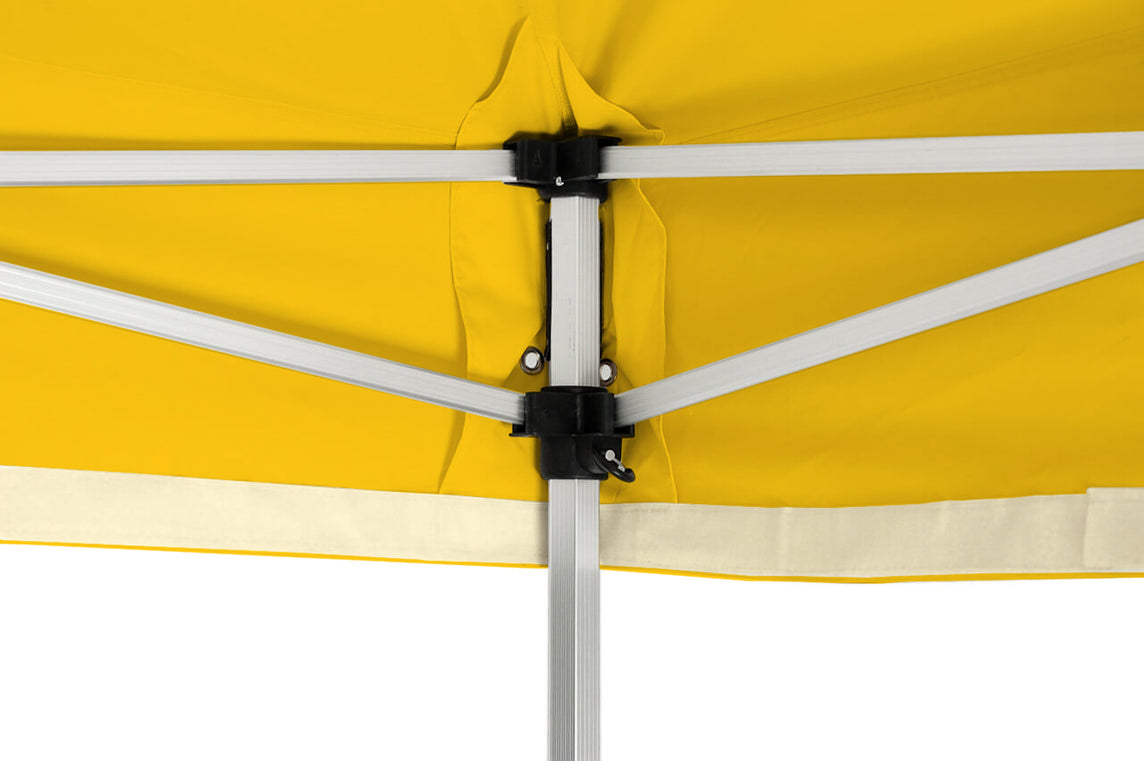 Faltpavillon 3x6 m - STORM Faltzelt – 45 mm Sechskant-Aluminium STORM45 Serie / 320g/m² Oxford-Polyester / Gelb