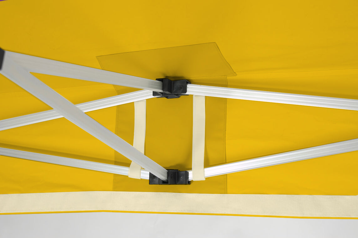 Faltpavillon 3x6 m - STORM Faltzelt – 45 mm Sechskant-Aluminium STORM45 Serie / 320g/m² Oxford-Polyester / Gelb