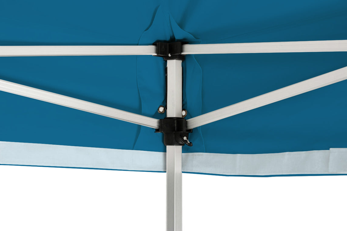 Faltpavillon 3x6 m - STORM Faltzelt – 45 mm Sechskant-Aluminium STORM45 Serie / 230g/m²-Vollbedruckung Oxford-Polyester / Himmelblau