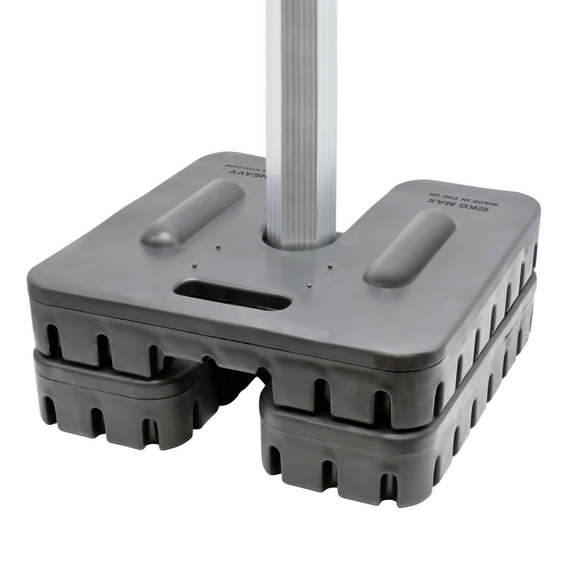 Schwarzes Polymergewicht an Standbein – 12 kg / 2er-Set – 1
