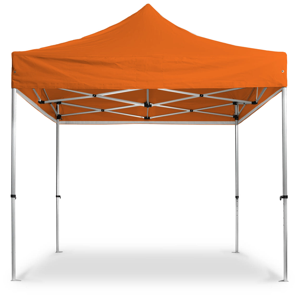 Faltpavillon 3x3 m – STORM Faltzelt – 45 mm Sechskant-Aluminium STORM45 Serie / 230g/m²-Teilbedruckung Oxford-Polyester / Orange