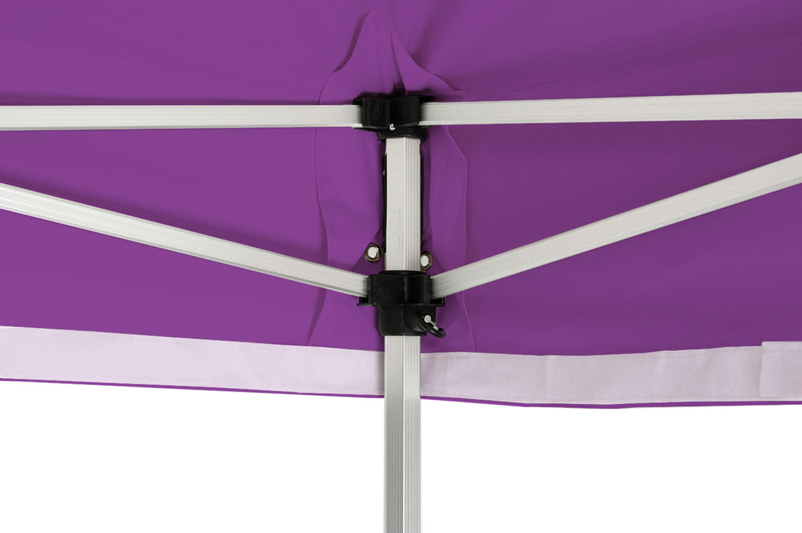Faltpavillon 3x6 m - STORM Faltzelt – 45 mm Sechskant-Aluminium STORM45 Serie / 230g/m²-Vollbedruckung Oxford-Polyester / Lila