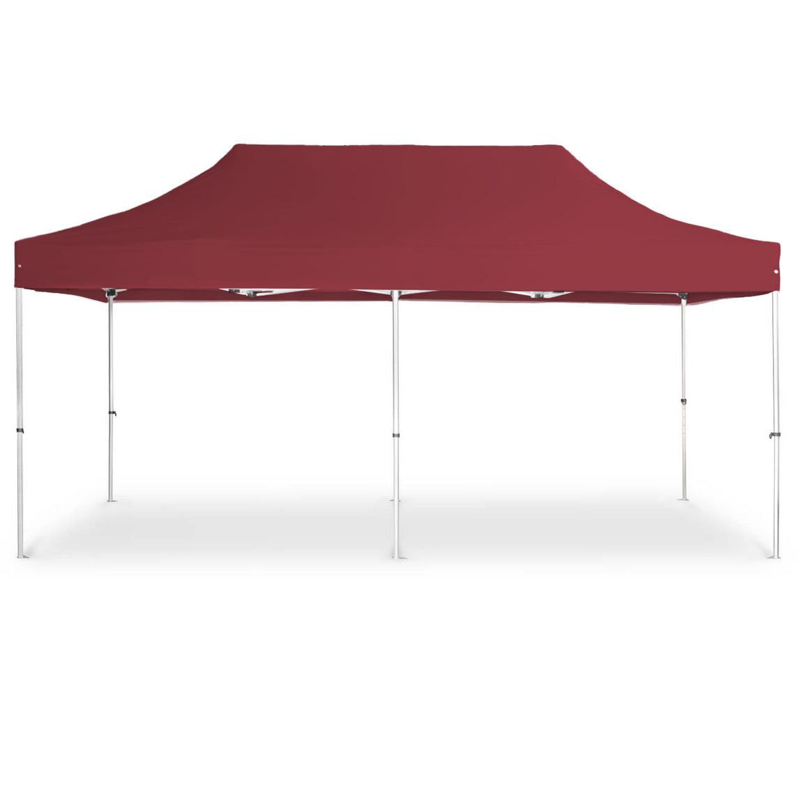 Faltpavillon 3x6 m - STORM Faltzelt – 45 mm Sechskant-Aluminium STORM45 Serie / 230g/m²-Teilbedruckung Oxford-Polyester / Burgund