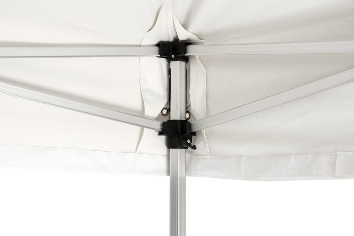 Faltpavillon 3x6 m - STORM Faltzelt – 45 mm Sechskant-Aluminium STORM45 Serie / 230g/m²-Vollbedruckung Oxford-Polyester / Weiß