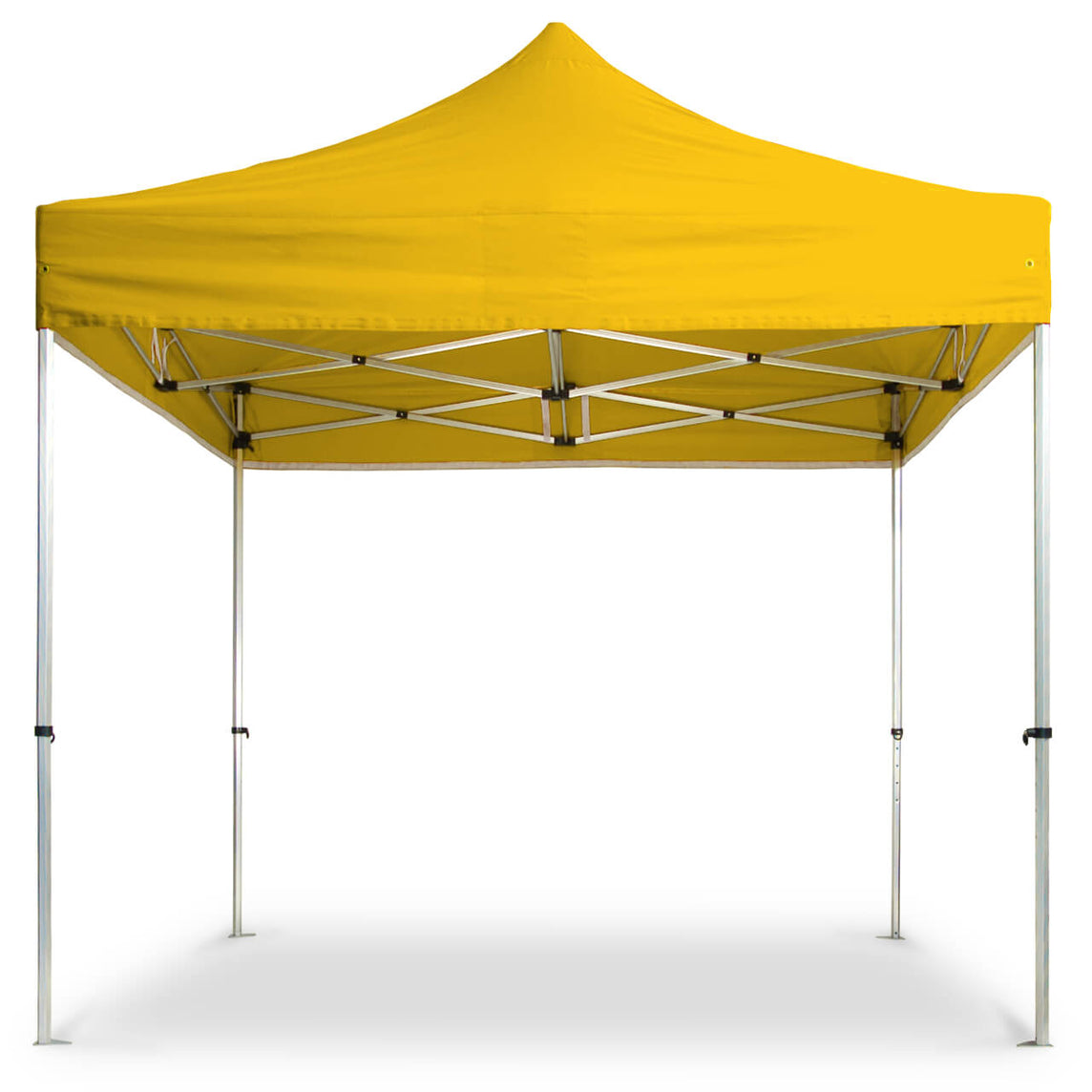 Faltpavillon 3x3 m – STORM Faltzelt – 45 mm Sechskant-Aluminium STORM45 Serie / 320g/m² Oxford-Polyester / Gelb