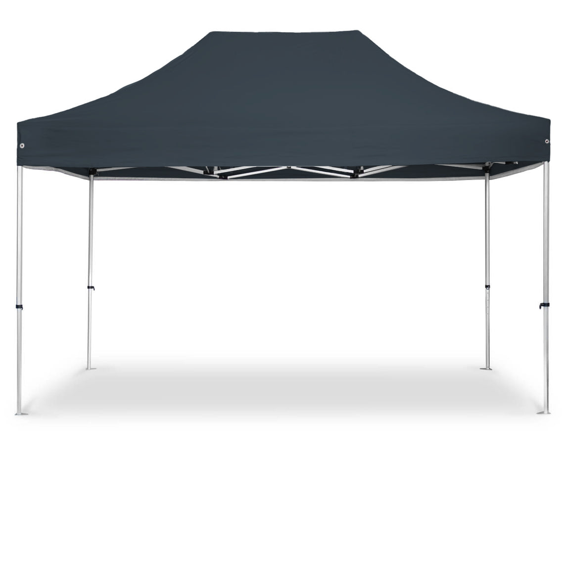 Faltpavillon 3x4,5 m - STORM Faltzelt – 45 mm Sechskant-Aluminium STORM45 Serie / 350g/m²-Vollbedruckung Oxford-Polyester, B1 schwer entflammbar nach DIN 4102-1 / Anthrazit