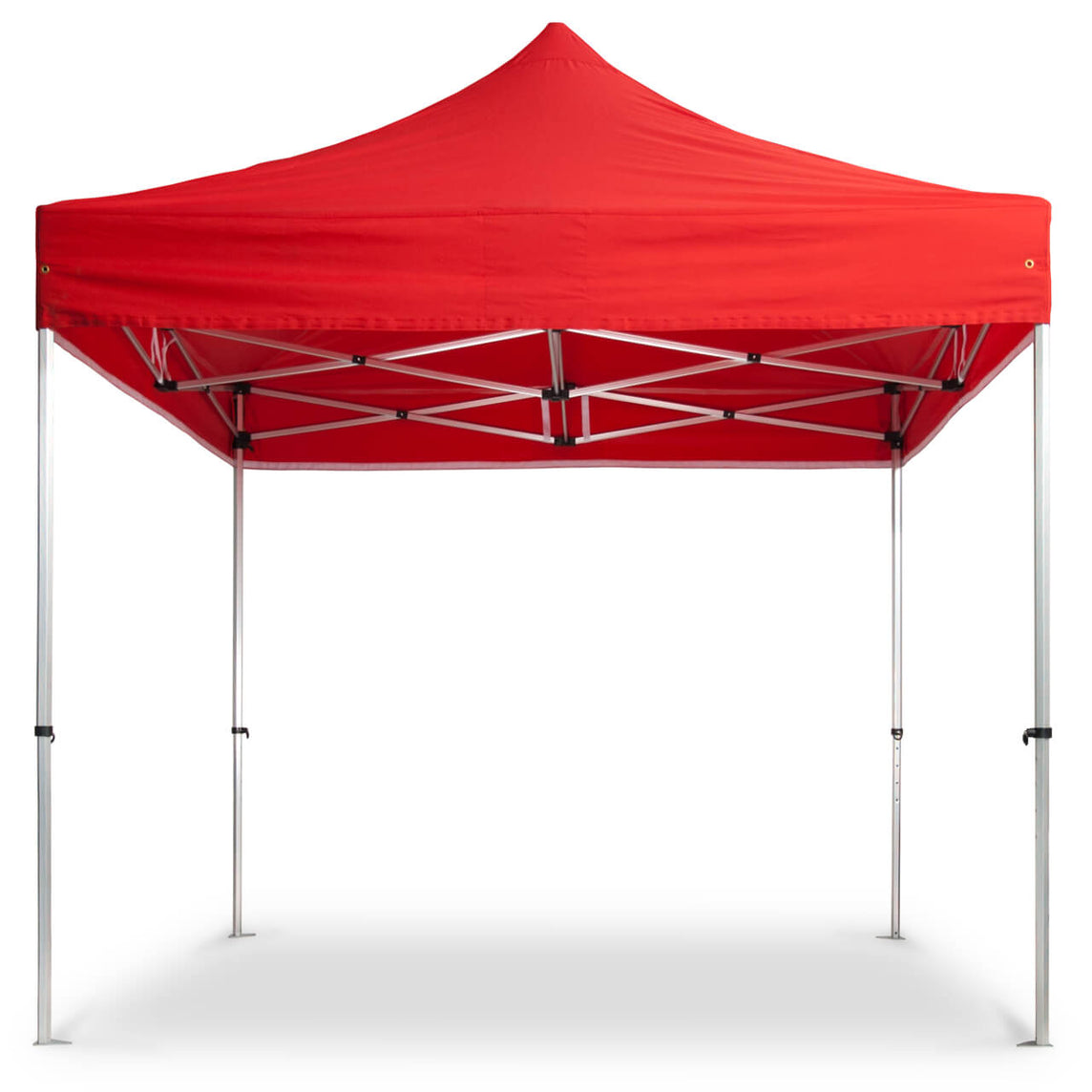 Faltpavillon 3x3 m – STORM Faltzelt – 45 mm Sechskant-Aluminium STORM45 Serie / 320g/m² Oxford-Polyester / Rot