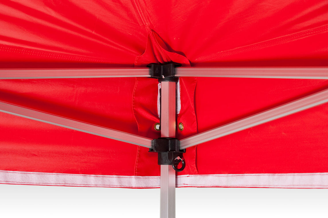 Faltpavillon 3x6 m - STORM Faltzelt – 45 mm Sechskant-Aluminium STORM45 Serie / 320g/m² Oxford-Polyester / Rot