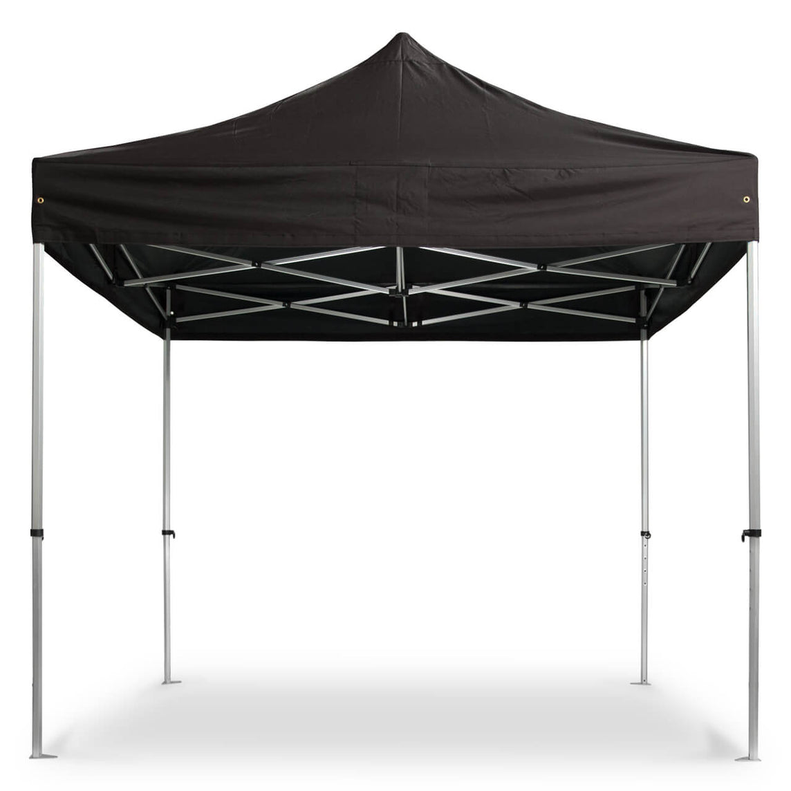 Faltpavillon 3x3 m – STORM Faltzelt – 45 mm Sechskant-Aluminium STORM45 Serie / 320g/m² Oxford-Polyester / Schwarz