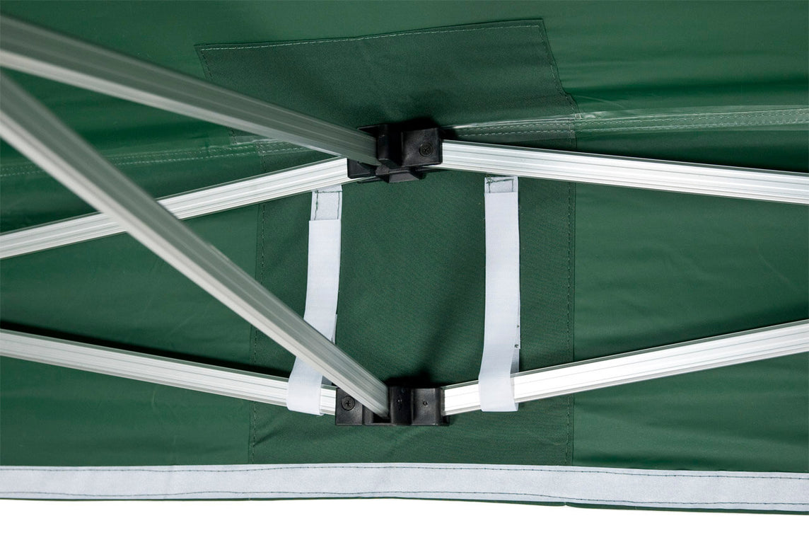 Faltpavillon 3x4,5 m - STORM Faltzelt – 45 mm Sechskant-Aluminium STORM45 Serie / 230g/m²-Vollbedruckung Oxford-Polyester / Grün