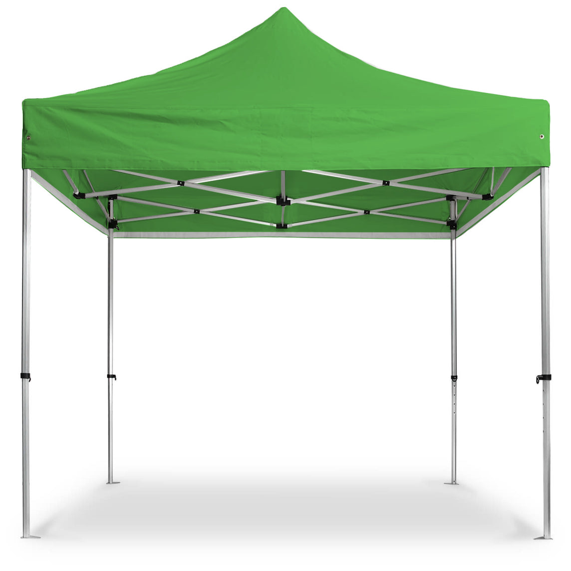 Faltpavillon 3x3 m – STORM Faltzelt – 45 mm Sechskant-Aluminium STORM45 Serie / 320g/m² Oxford-Polyester / Lime