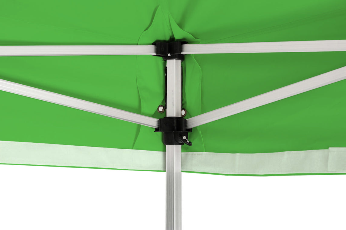 Faltpavillon 3x3 m – STORM Faltzelt – 45 mm Sechskant-Aluminium STORM45 Serie / 320g/m² Oxford-Polyester / Lime