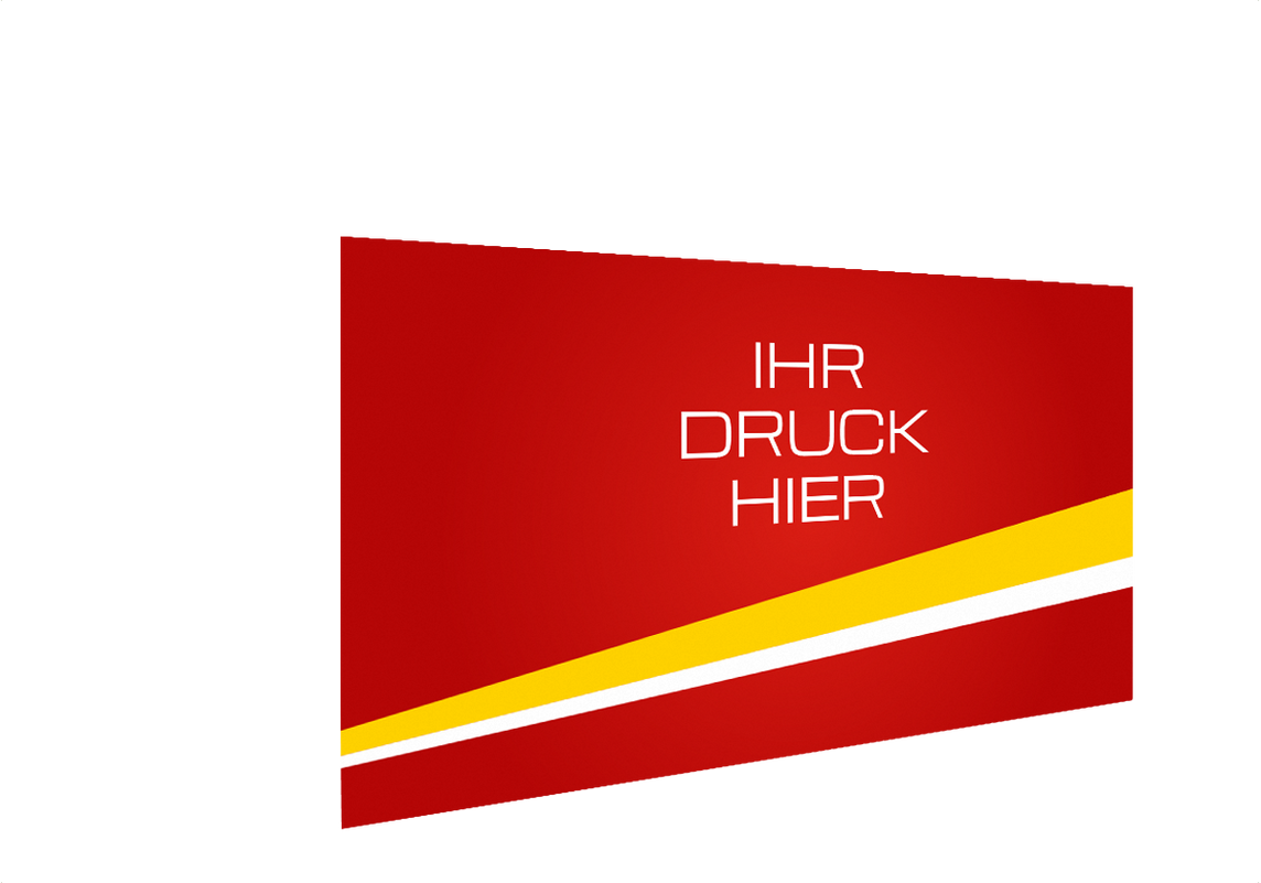 Geschlossene vordere Seitenwand bedruckt und B1-zertifiziert für Stormtent 2x3 m Rot in 320g/m²
