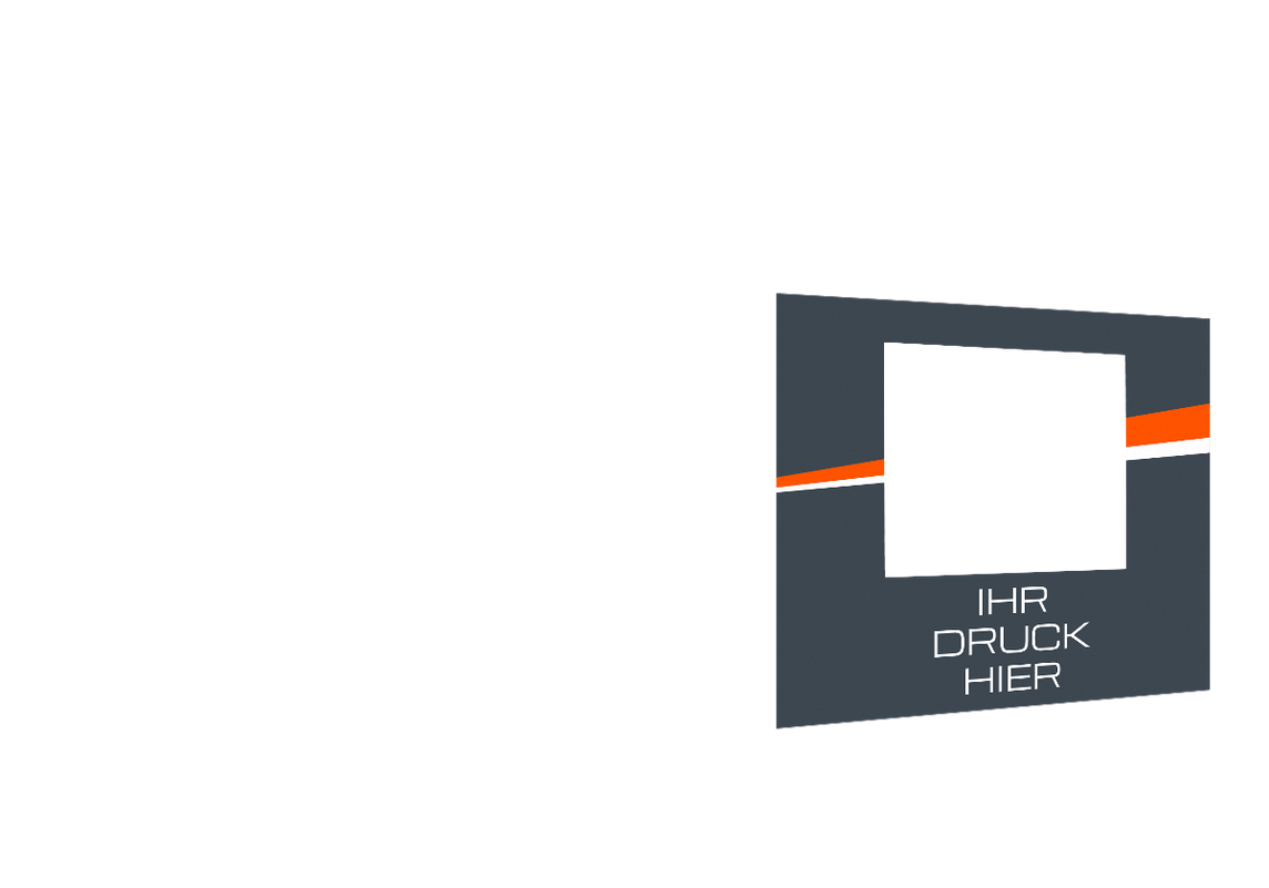Zweite vordere Seitenwand bedruckt und B1-zertifiziert mit Fenster für Stormtent 3x6 m Anthrazit in 320g/m²