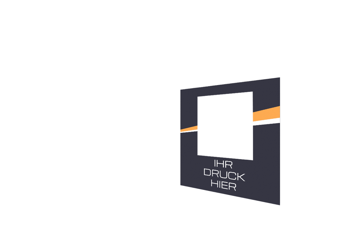 Rechte Seitenwand bedruckt und B1-zertifiziert mit Fenster für Stormtent 2x2 m Navyblau in 320g/m²