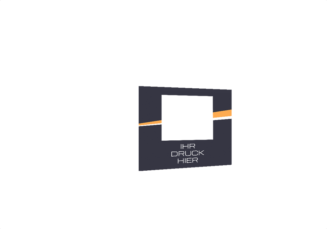 Zweite hintere Seitenwand bedruckt und B1-zertifiziert mit Fenster für Stormtent 3x6 m Navy in 320g/m²
