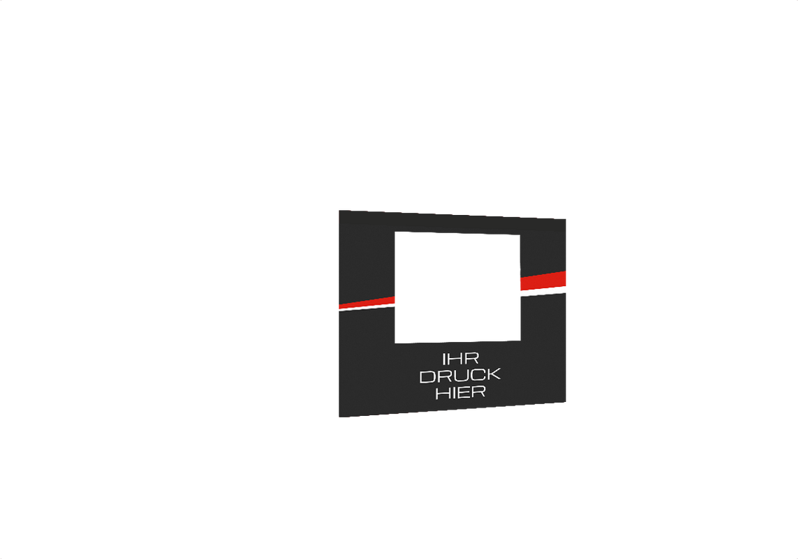 Zweite hintere Seitenwand bedruckt und B1-zertifiziert mit Fenster für Stormtent 3x6 m Schwarz in 320g/m²