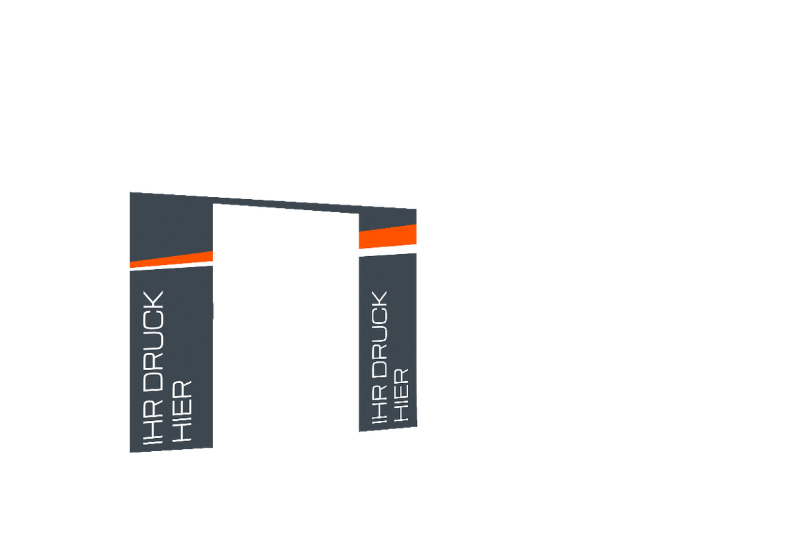 Hintere Seitenwand bedruckt und B1-zertifiziert mit Tür für Stormtent 3x3 m Anthrazit in 320g/m²