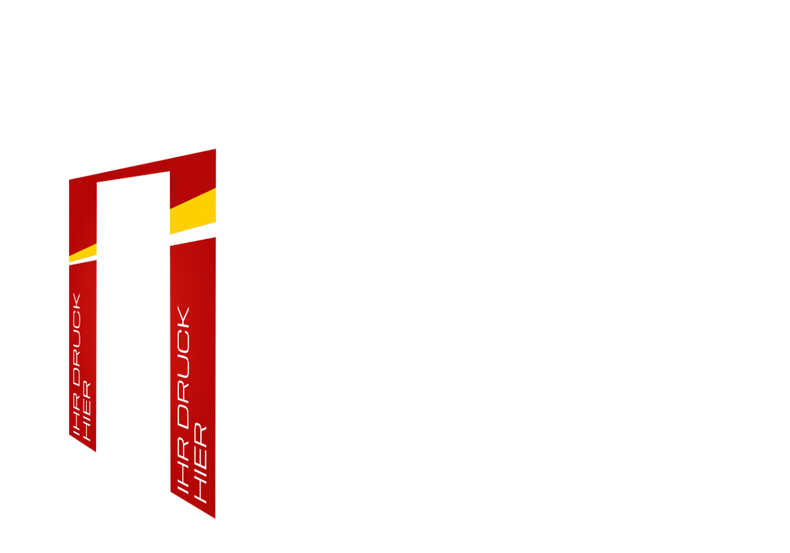 Linke Seitenwand bedruckt und B1-zertifiziert mit Tür für Stormtent 2x3 m Rot in 320g/m²