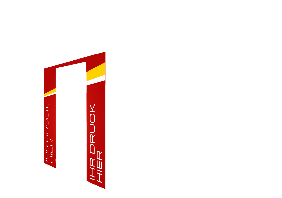 Linke Seitenwand bedruckt und B1-zertifiziert mit Tür für Stormtent 2x2 m Rot in 320g/m²