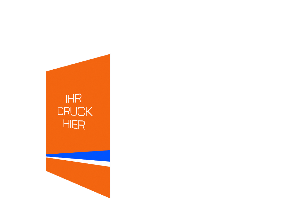 Geschlossene linke Seitenwand bedruckt für Stormtent 3x3 m Orange in 320g/m²