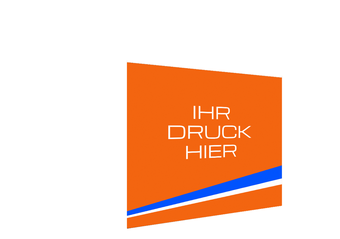 Geschlossene vordere Seitenwand bedruckt für Stormtent 3x3 m Orange in 320g/m²