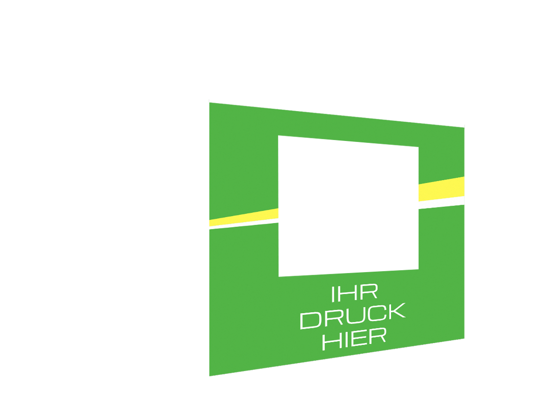 Vordere Seitenwand bedruckt mit Fenster für Stormtent 3x3 m Lime in 320g/m²