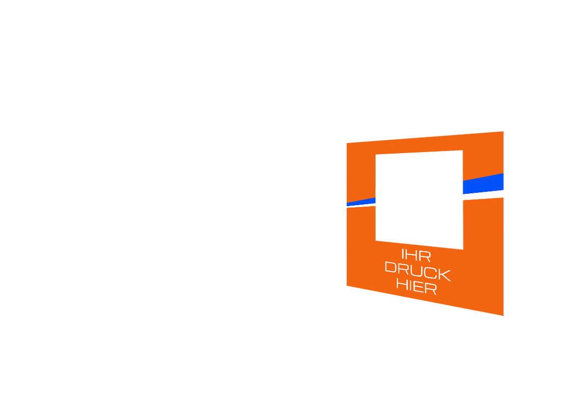 Rechte Seitenwand bedruckt mit Fenster für Stormtent 3x4,5 m Orange in 320g/m²