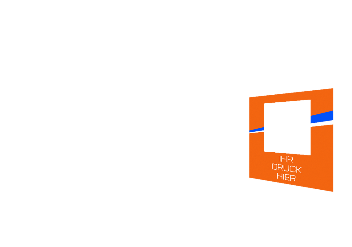 Rechte Seitenwand bedruckt mit Fenster für Stormtent 3x6 m Orange in 320g/m²