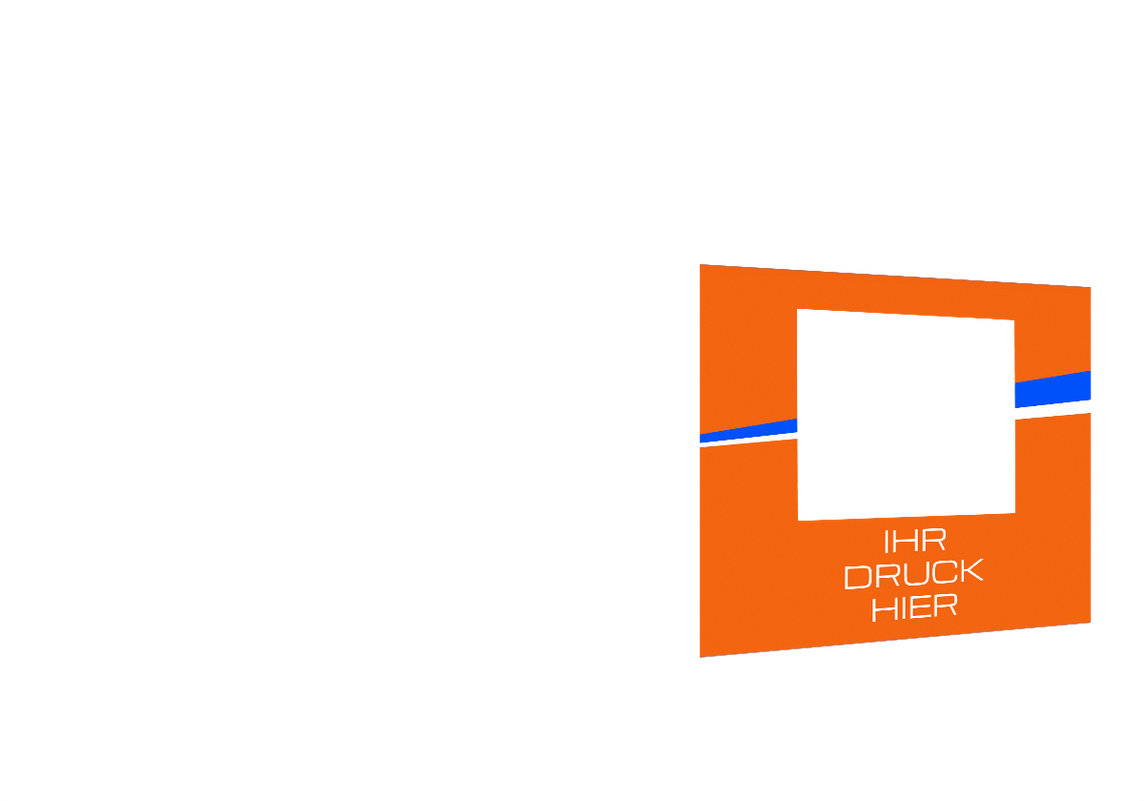 Zweite vordere Seitenwand bedruckt mit Fenster für Stormtent 3x6 m Orange in 320g/m²