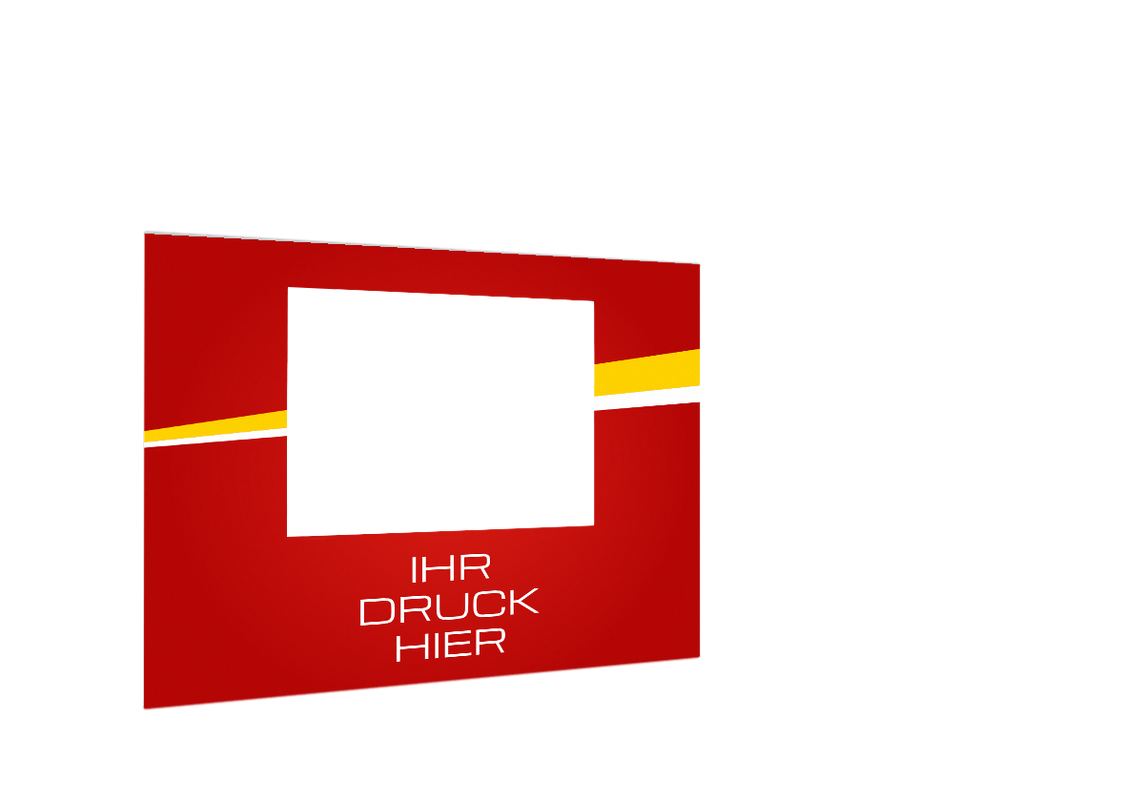 Vordere Seitenwand bedruckt mit Fenster für Stormtent 3x6 m Rot in 320g/m²