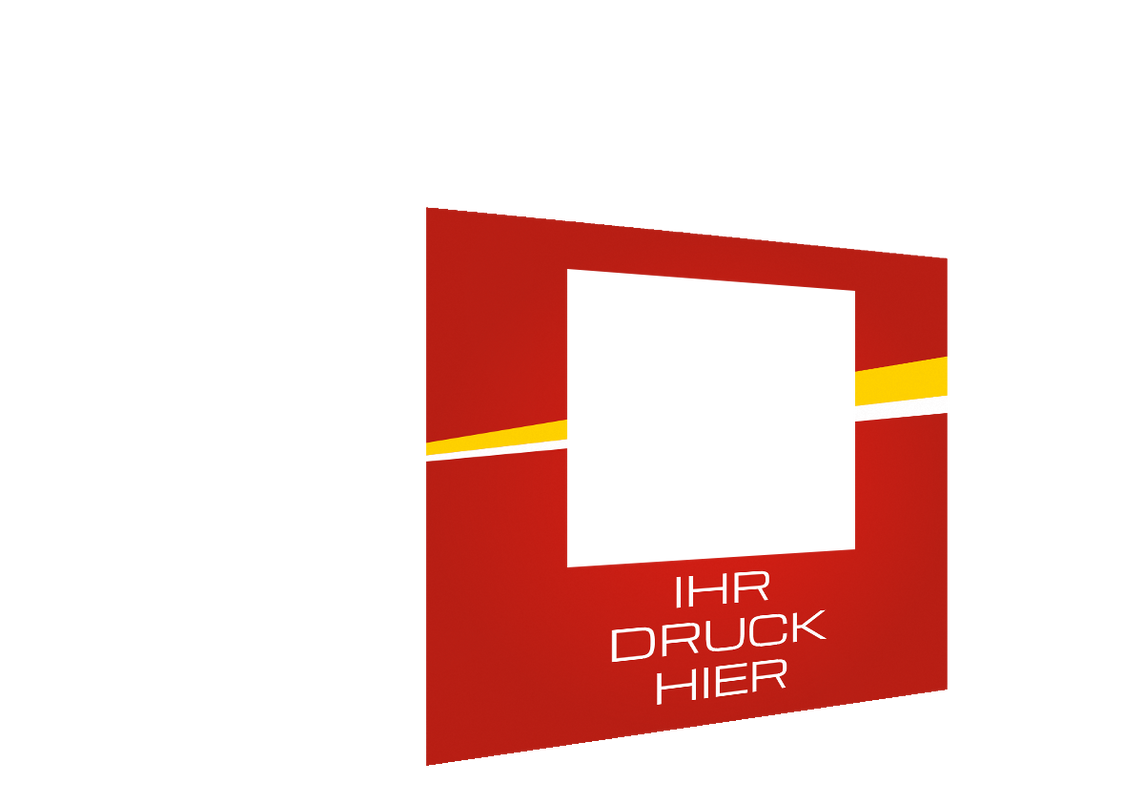 Vordere Seitenwand bedruckt mit Fenster für Stormtent 3x3 m Rot in 320g/m²