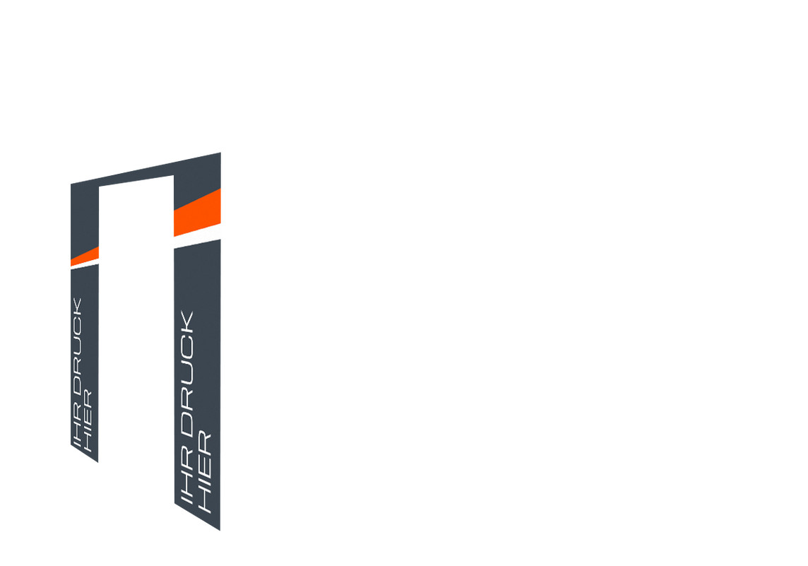 Linke Seitenwand bedruckt mit Tür für Stormtent 3x4,5 m Anthrazit in 320g/m²