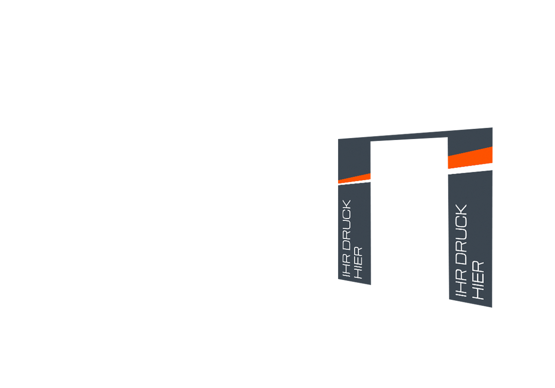 Rechte Seitenwand bedruckt mit Tür für Stormtent 3x4,5 m Anthrazit in 320g/m²