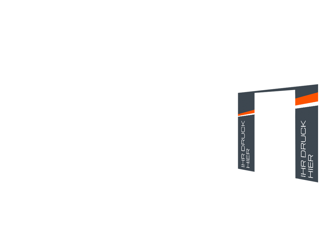 Rechte Seitenwand bedruckt mit Tür für Stormtent 3x6 m Anthrazit in 320g/m²