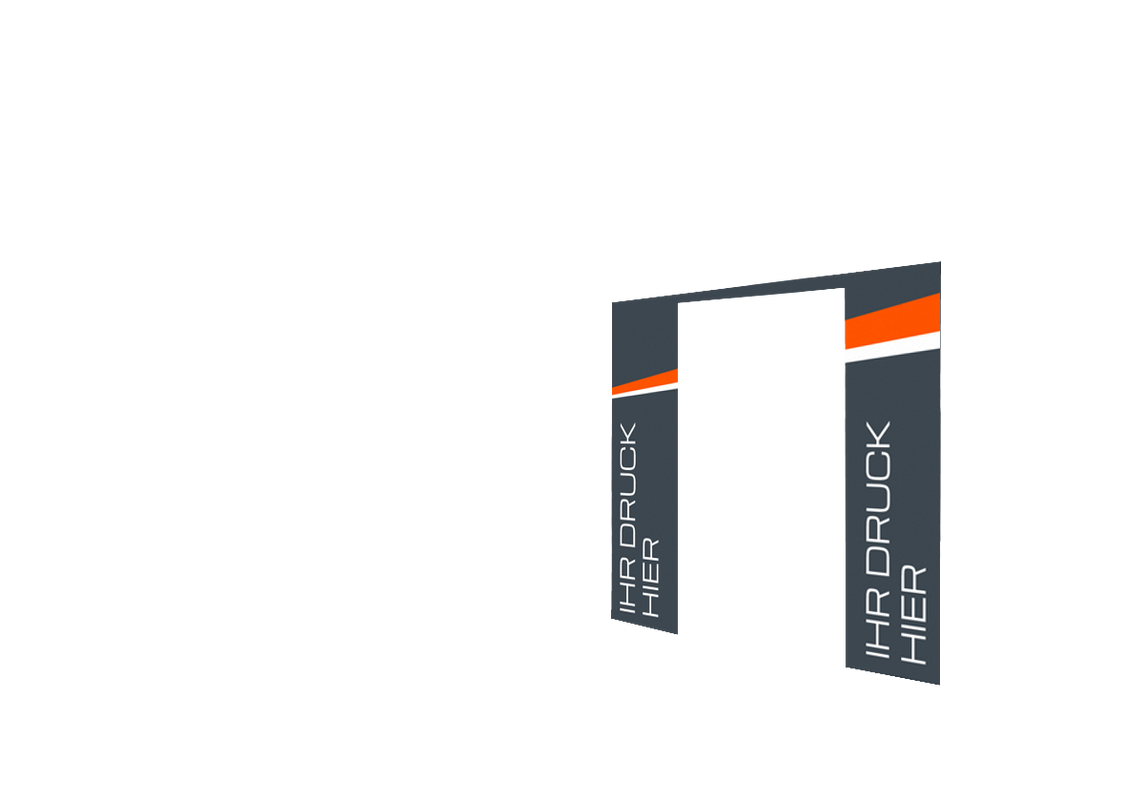 Rechte Seitenwand bedruckt mit Tür für Stormtent 3x3 m Anthrazit in 320g/m²