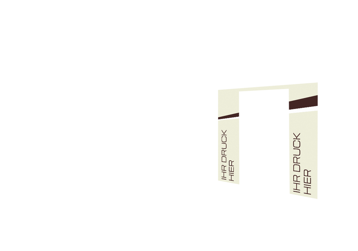 Rechte Seitenwand bedruckt mit Tür für Stormtent 2x3 m Beige in 320g/m²