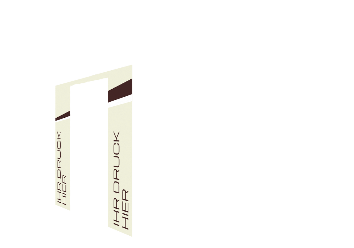 Linke Seitenwand bedruckt mit Tür für Stormtent 2x2 m Beige in 320g/m²
