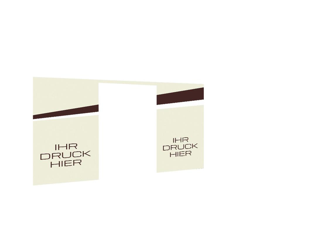 Hintere Seitenwand bedruckt mit Tür für Stormtent 2x3 m Beige in 320g/m²