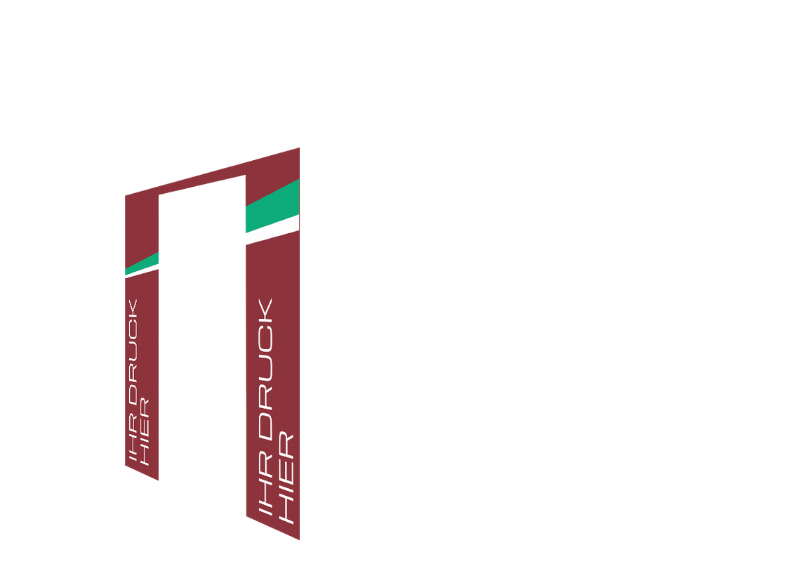 Linke Seitenwand bedruckt mit Tür für Stormtent 3x3 m Burgund in 320g/m²