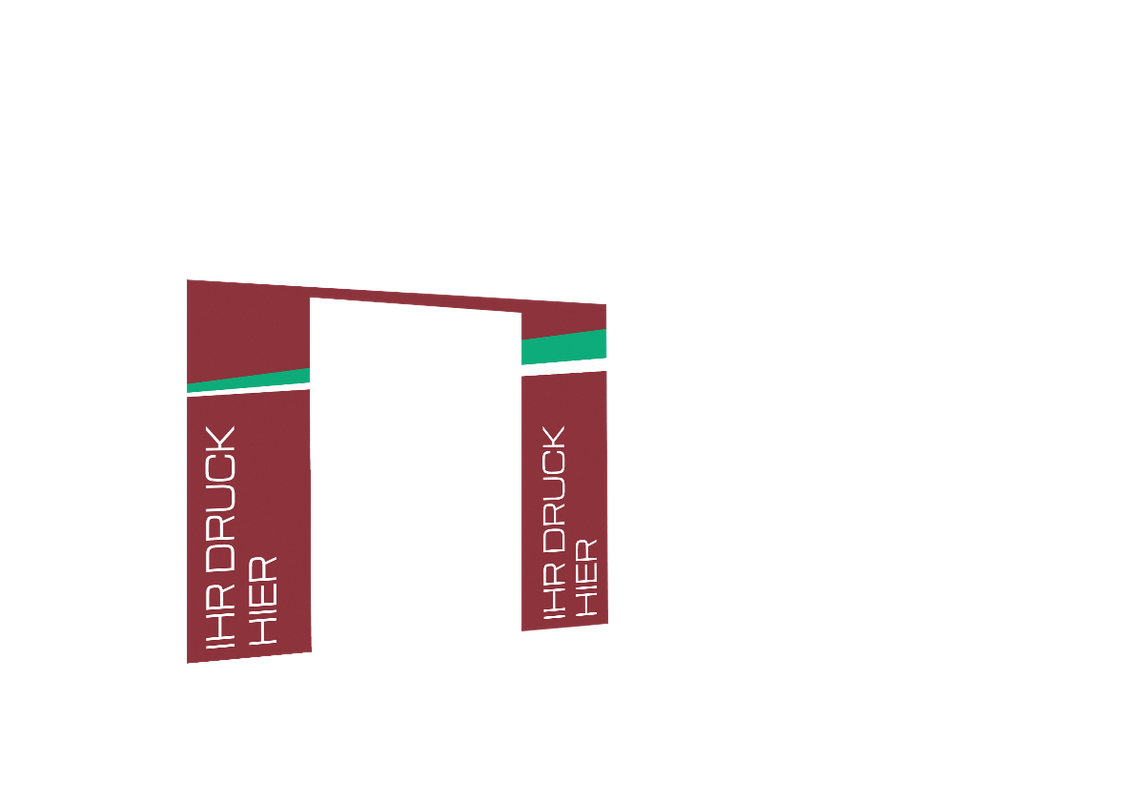 Hintere Seitenwand bedruckt mit Tür für Stormtent 3x3 m Burgund in 320g/m²