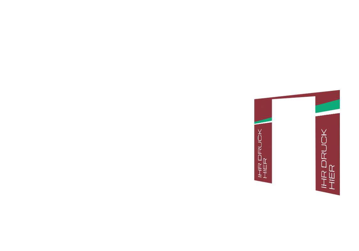 Rechte Seitenwand bedruckt mit Tür für Stormtent 3x6 m Burgund in 320g/m²